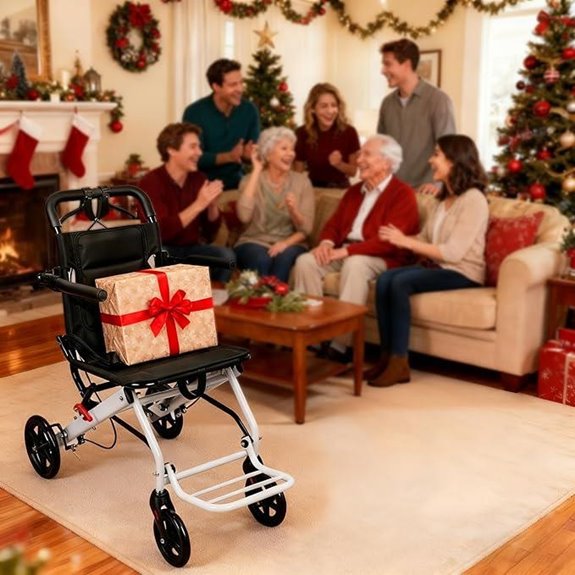 Portable Folding Transport Wheelchair for Adults and Elderly