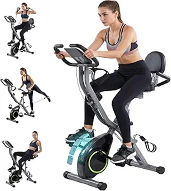 Foldable Indoor Exercise Bike with Magnetic Resistance