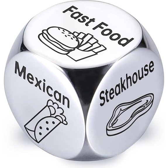 Steel Food Decision Dice for Men Women Couples