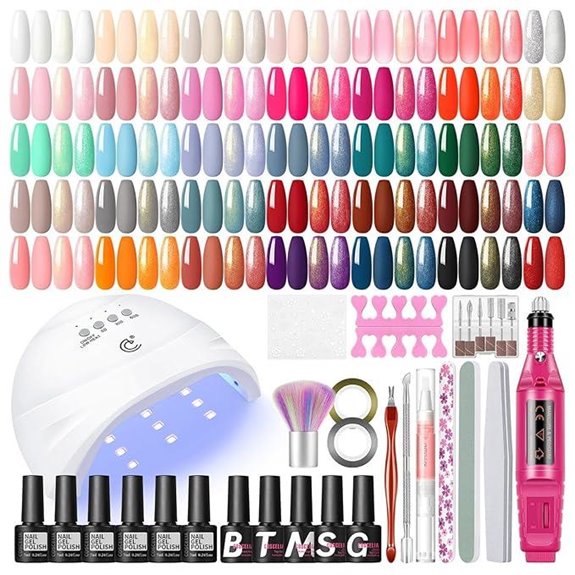 COSCELIA 53pcs Gel Nail Polish Kit with U V Light