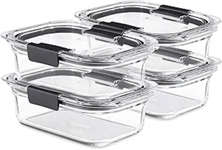 Rubbermaid Brilliance 3.2 Cup Glass Food Storage Set