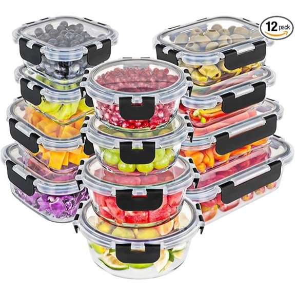 Magic Mill Borosilicate Glass Food Storage Containers (24pcs)