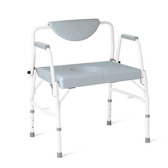 Medline Bariatric Drop-Arm Commode (1000 lb Capacity)