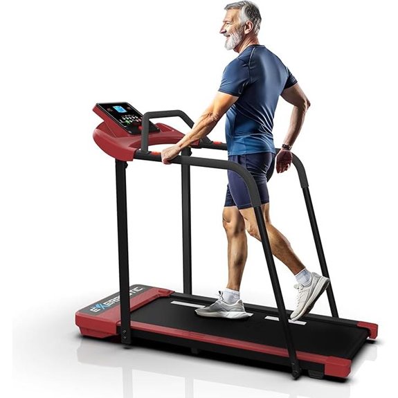 Senior Fitness Treadmill 400lb Capacity with Rails