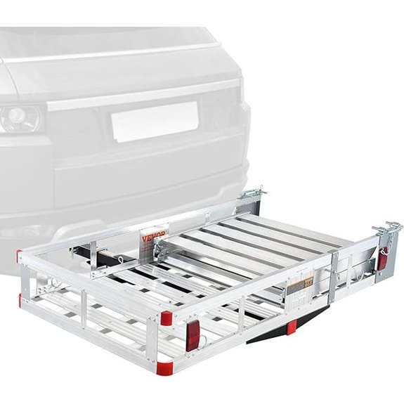 VEVOR Hitch Cargo Carrier with Ramp and Stabilizer