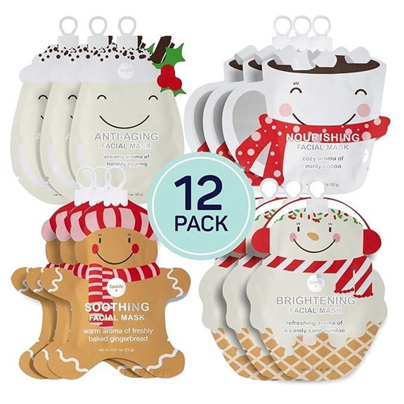 SpaLife Holiday Face Mask Bundle (12 Pack)