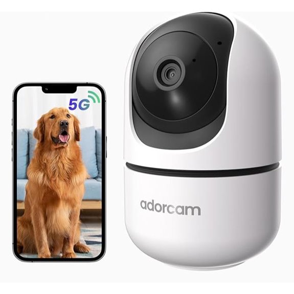 Indoor 2K WiFi Security Camera with 360° Pan & Night Vision