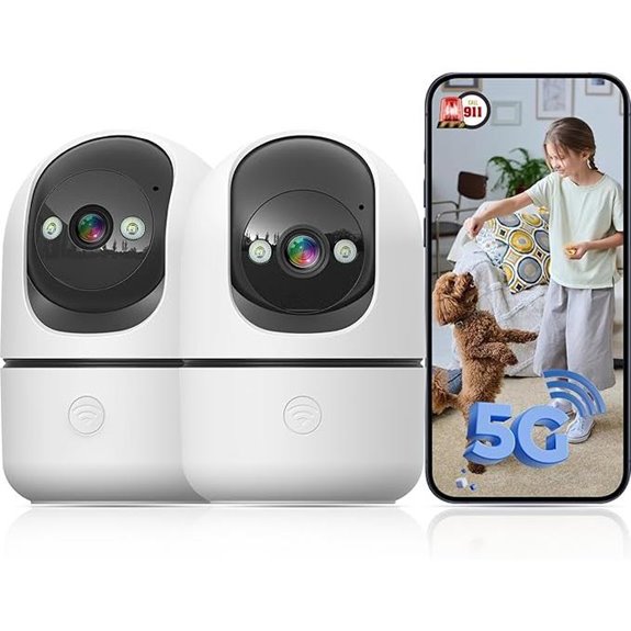 Indoor 5G/2.4G WiFi Security Cameras (2-Pack)