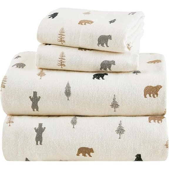 Comfort Spaces Cotton Flannel Sheets King Size Set