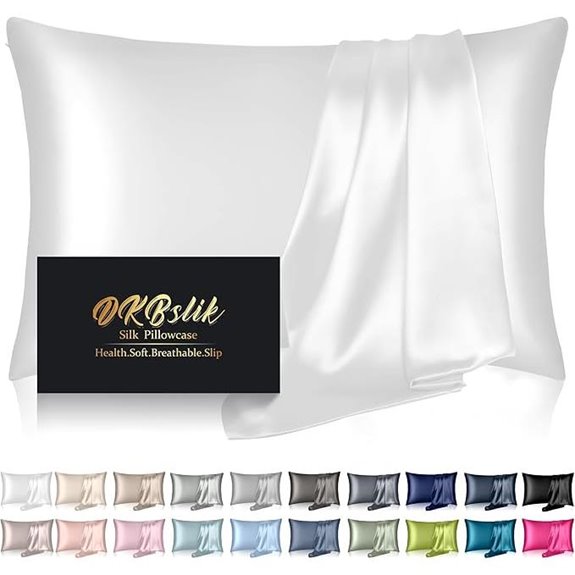 Silk Pillowcase for Hair & Skin King Size White