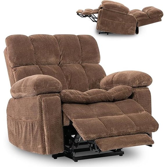 Oversized Power Recliner with Massage Heat USB