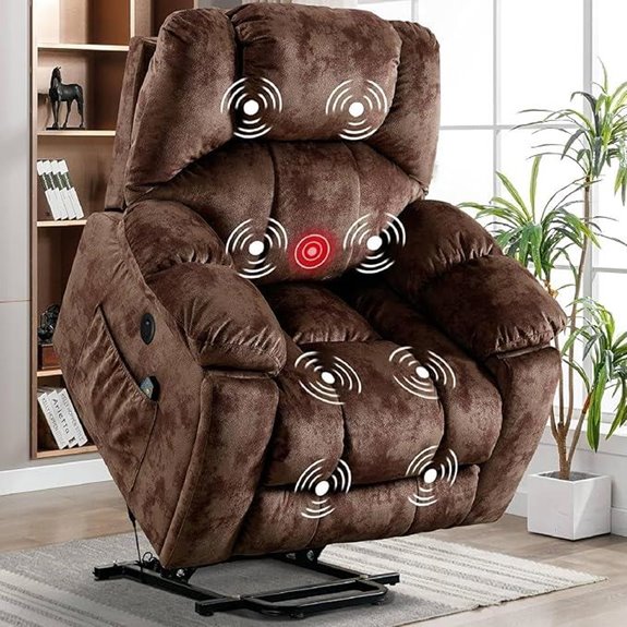 CANMOV Large Power Recliner with Massage & Heat