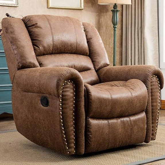 CANMOV Leather Recliner Chair for Living Room