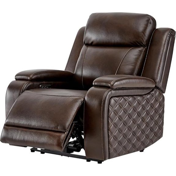 Watson & Whitely Leather Power Recliner with Storage