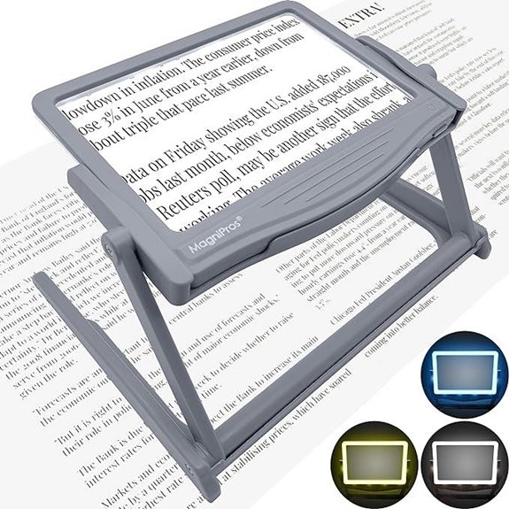 MAGNIPROS 5X LED Page Magnifier with Stand