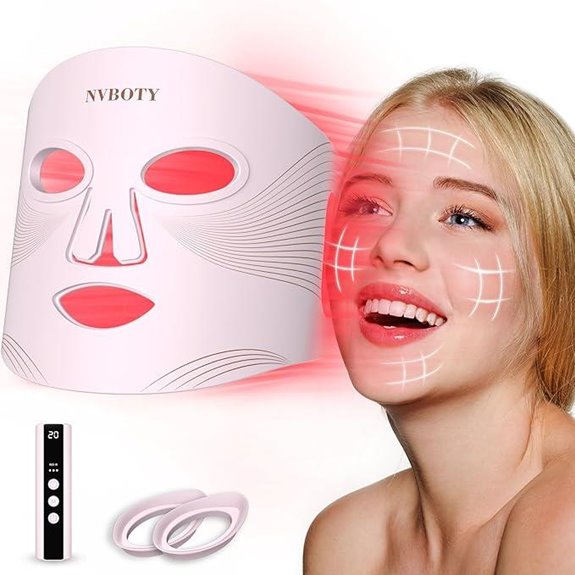 LED Face Mask Light Therapy with Remote