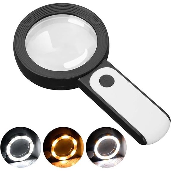 JMH Lighted Magnifying Glass for Reading and Jewelry