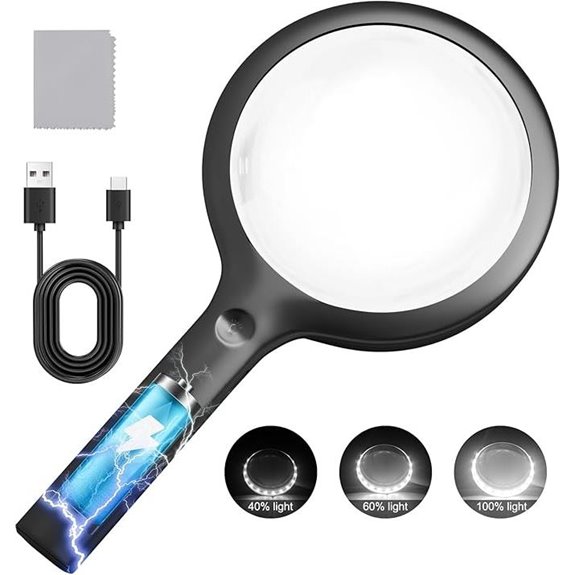 lighted senior handheld magnifier