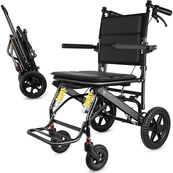 Ultra-Light Folding Transport Wheelchair with Bag