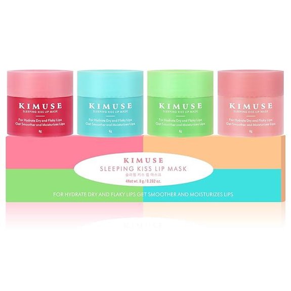 KIMUSE Lip Mask Set with Shea Butter (4 Pack)