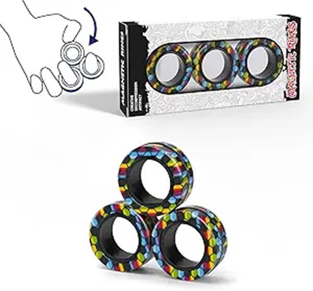 Magnetic Fidget Rings Set for Anxiety Relief (3pcs)