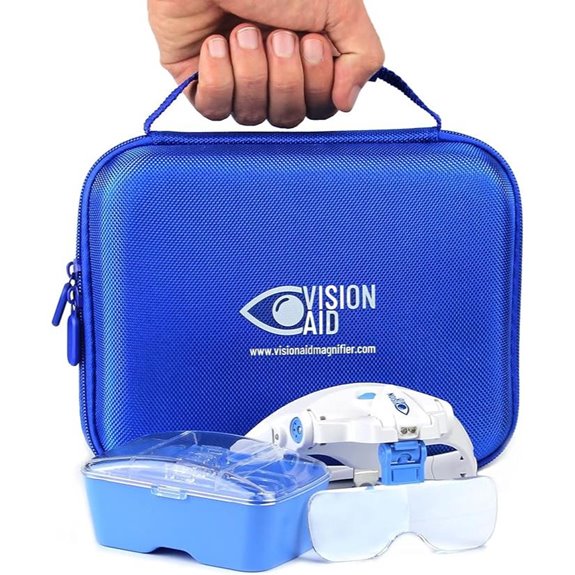 Vision Aid Head Magnifier with LED Light and Storage