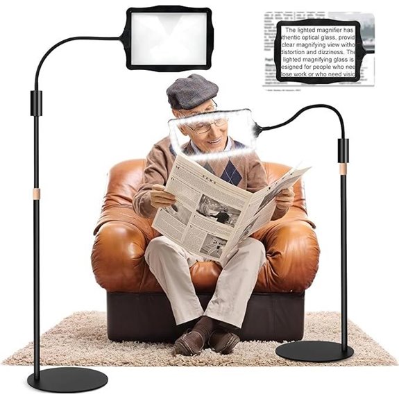 magnifying floor stand light