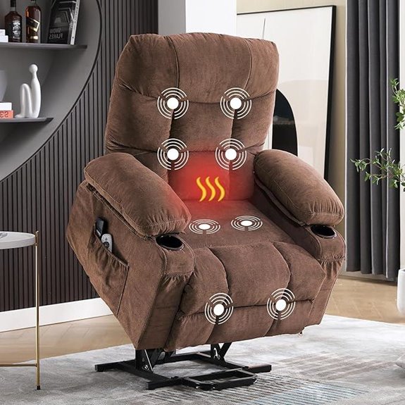 Electric Lift Recliner with Massage and Heating