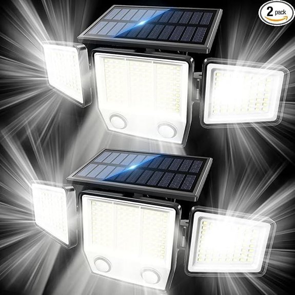 Solar Motion Sensor Outdoor Lights Waterproof 3000LM
