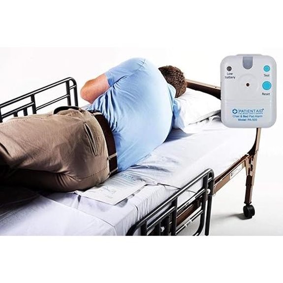 Patient Bed Alarm with Motion Sensor Pad and Mounting