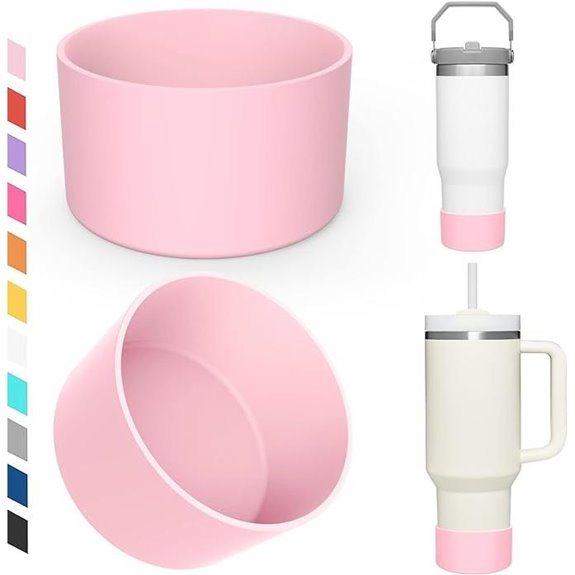 Protective Silicone Bumper for Stanley Tumbler (Pink)