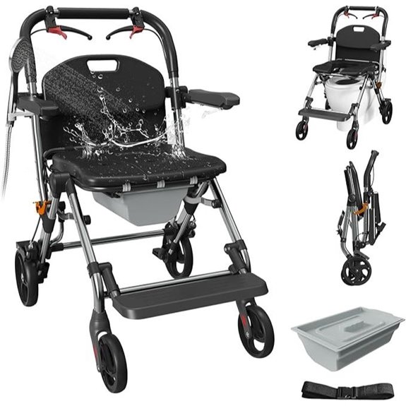 3-in-1 Portable Commode Chair for Adults