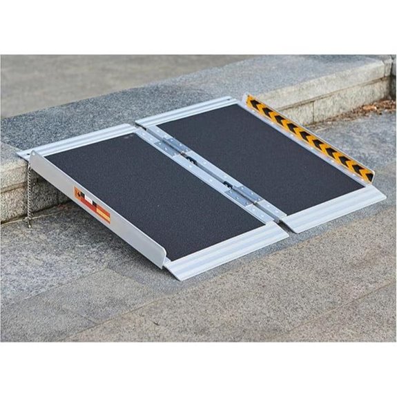 FACHNUO 2ft Portable Aluminum Wheelchair Ramp