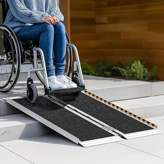 Portable Aluminum Wheelchair Ramp 3ft Non-Skid 800Lbs