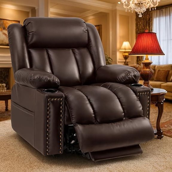 Large Power Lift Recliner with Heat Massage & USB