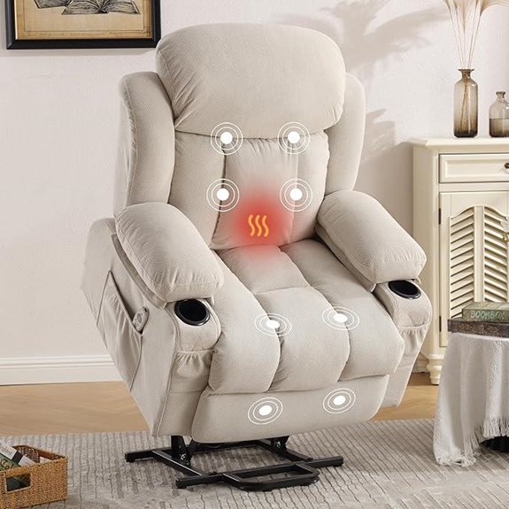 BOSMILLER Power Lift Recliner with Massage and Heating
