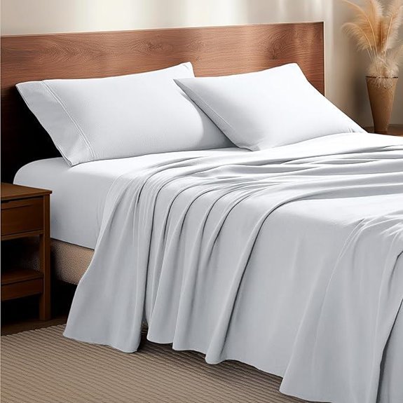 Bare Home Flannel Sheet Set - Queen White