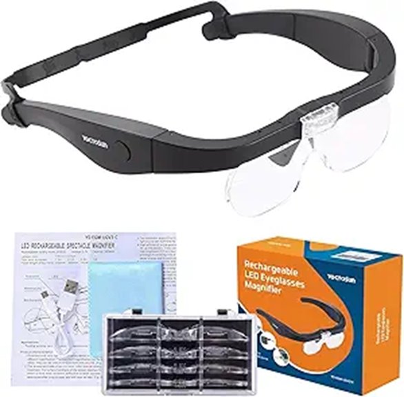 rechargeable led headlamp magnifier
