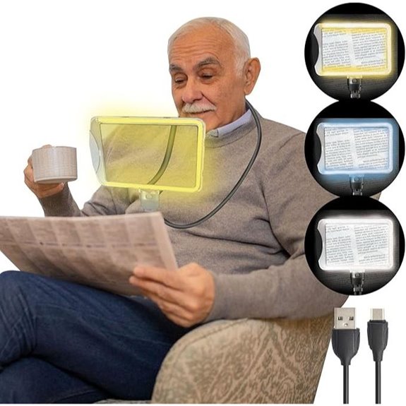 MagniPros Rechargeable Page Magnifier with Light Modes