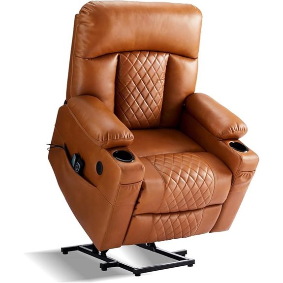 Dual Motor Lift Recliner with Heat Massage USB Ports