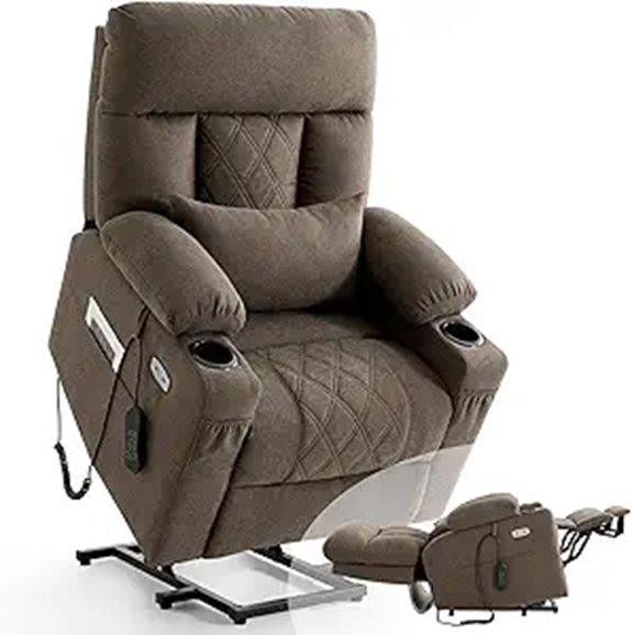 Power Lift Recliner with Massage Heating and Cup Holder