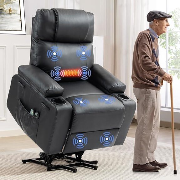 Power Lift Recliner Chair with Massage and Heat