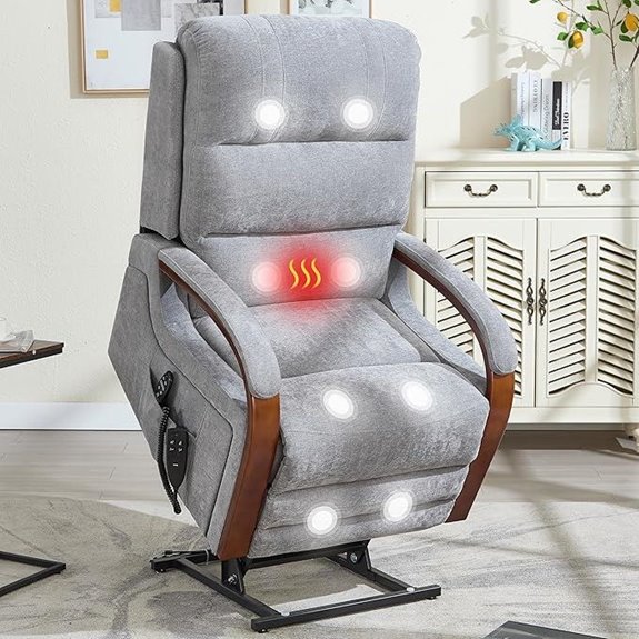 Power Lift Recliner Chair with Massage and Heat