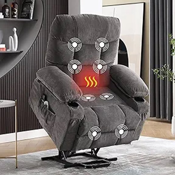 Power Lift Recliner Chair with Massage and Heating