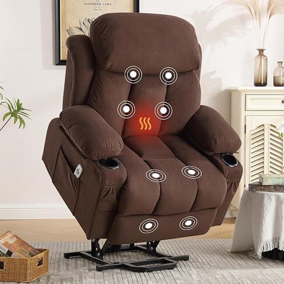 BOSMILLER Power Lift Recliner with Massage & Heating