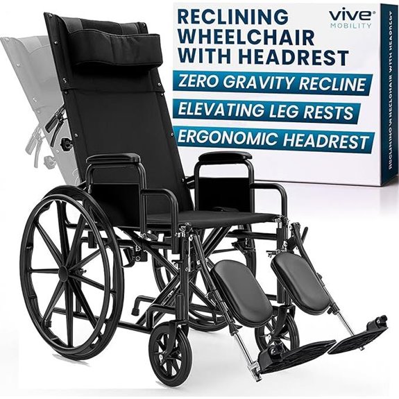 reclining wheelchair with leg support