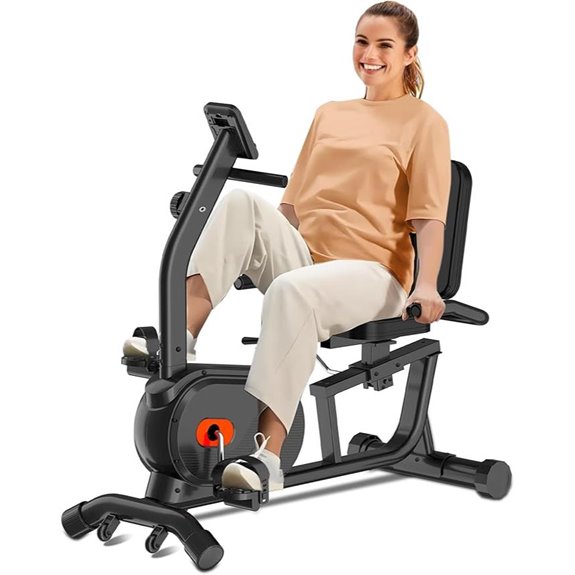 ECHANFIT Recumbent Exercise Bike with App and LCD