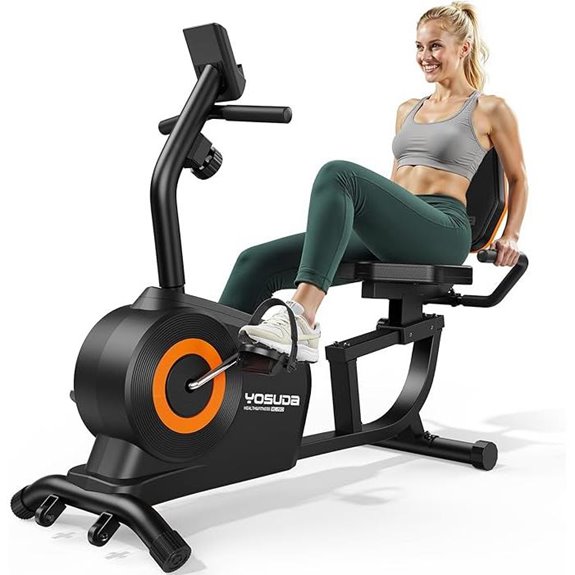 YOSUDA Recumbent Exercise Bike with LCD and Pulse