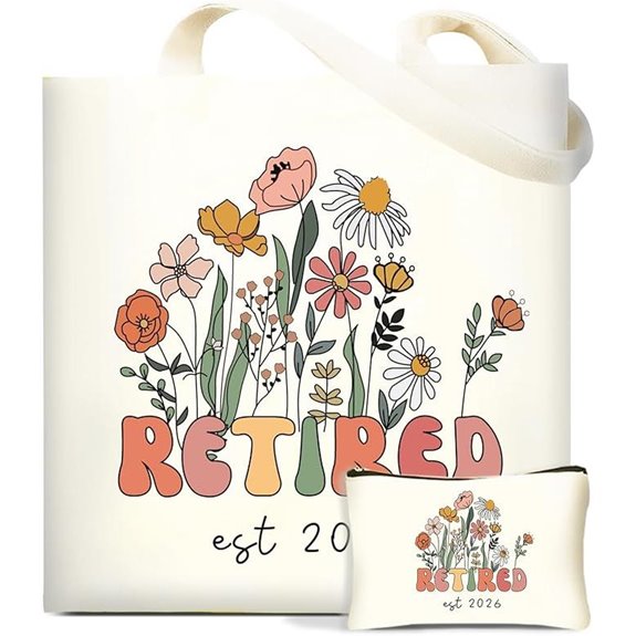 Retirement Canvas Tote Bag Gift for Women