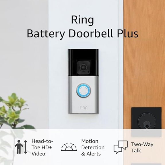Ring Battery Doorbell Plus | HD Video & Motion Alerts